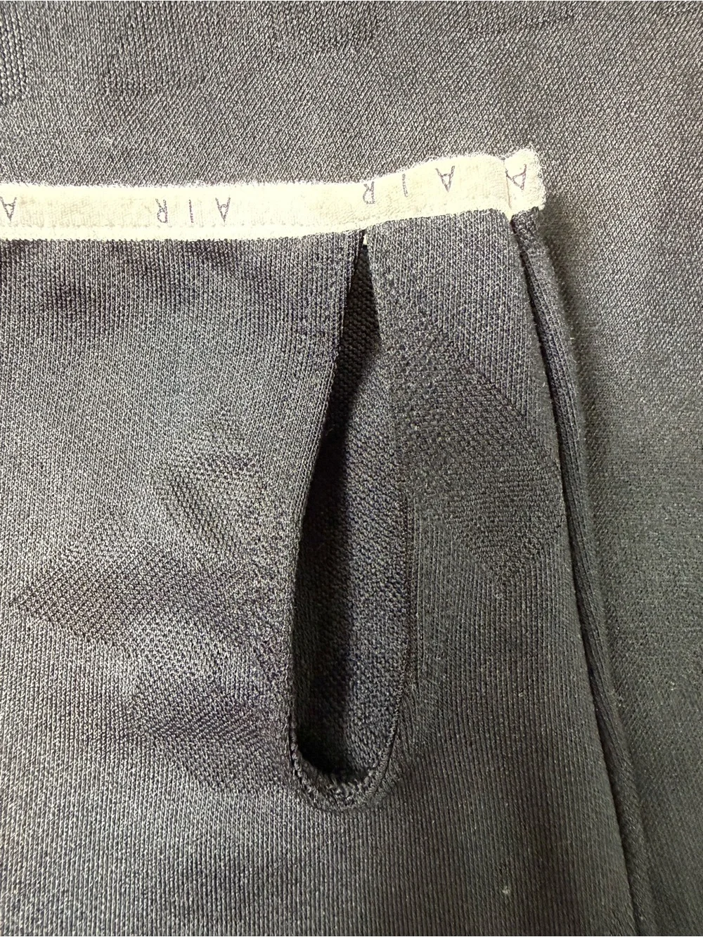 Nike Air Dri-FIT Cropped Long Sleeve Top Black Jacquard Logo 2X